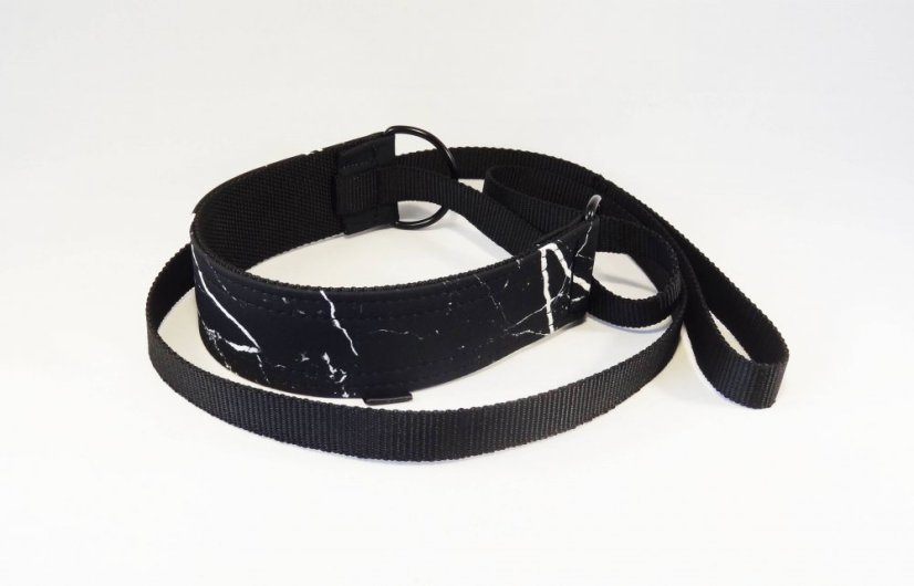 Black marble softshellový vypouštěcí obojek