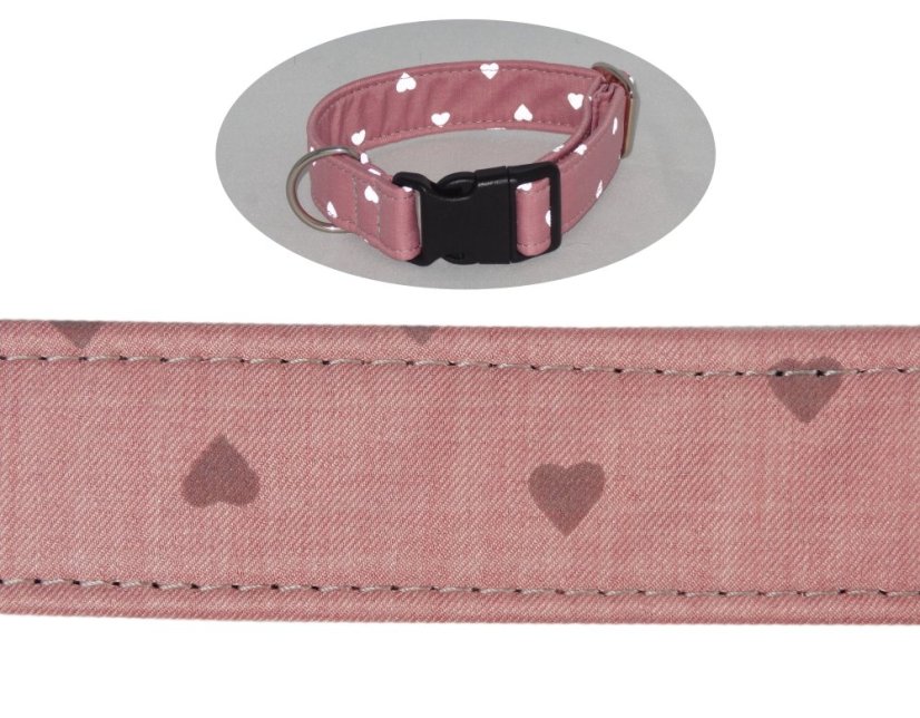 Pink reflex softshellový obojek s přezkou