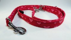 Pink hearts softshellové přepínací vodítko