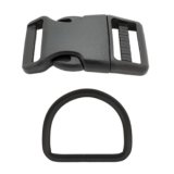 Plastová černá + černé kování