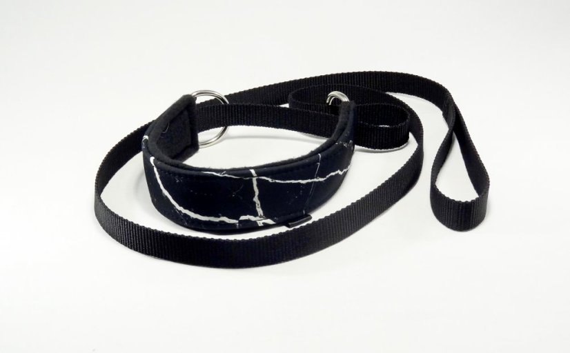 Black marble softshellový vypouštěcí obojek