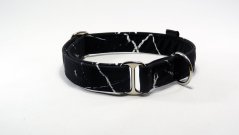 Black marble softshellový obojek bez zapínání