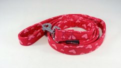 Pink hearts softshellové klasické vodítko