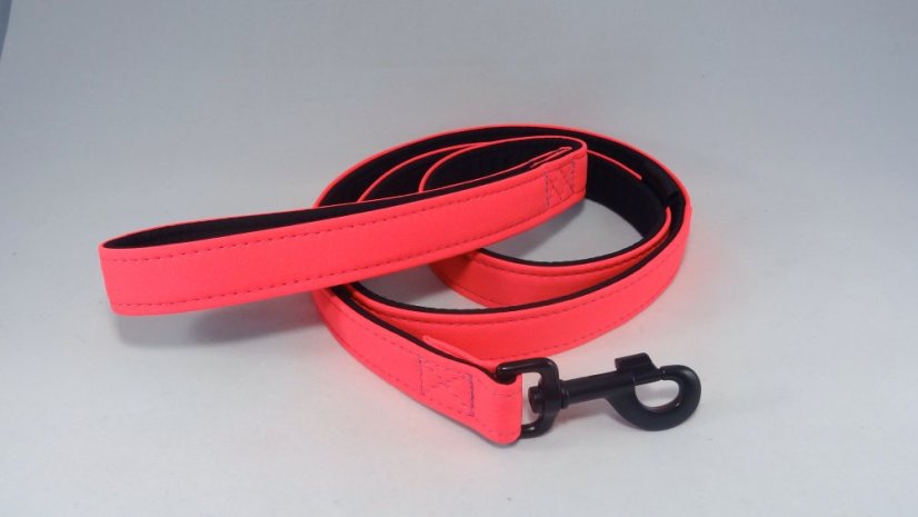 Neo pink softshellové klasické vodítko