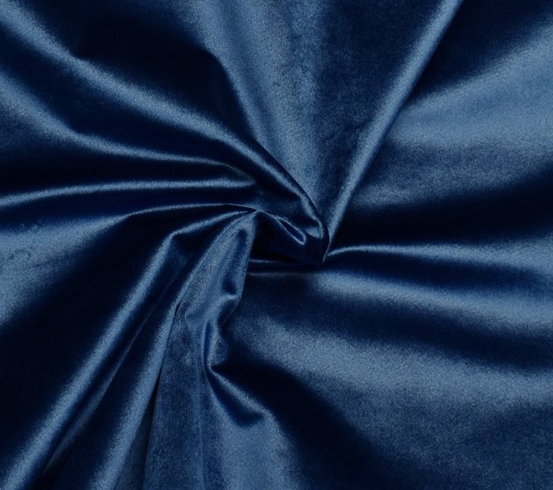 Modrý sametový obojek s přezkou