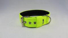 Neo yellow softshellový obojek s přezkou