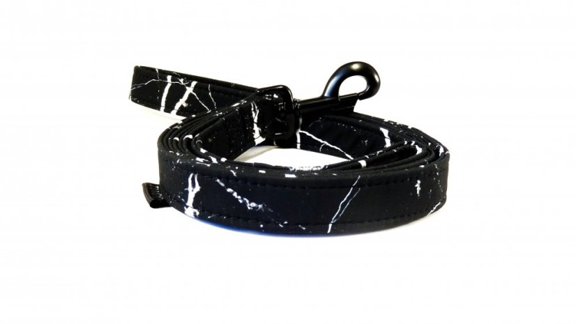 Black marble softshellové klasické vodítko
