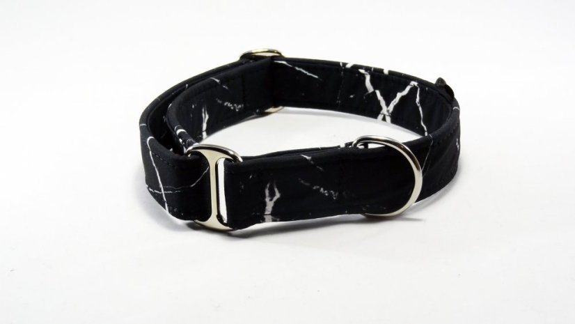 Black marble softshellový obojek bez zapínání
