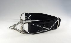 Black marble softshellový polostahovací s řetízkem