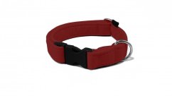 Vínově červený softshellový obojek se sponou